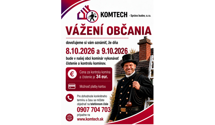 Čistenie komínov 