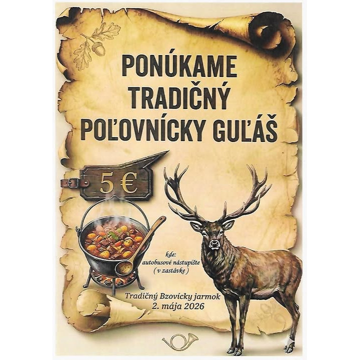 Tradičný poľovnícky guľáš na Bzovíckom jarmoku 02. 05. 2026